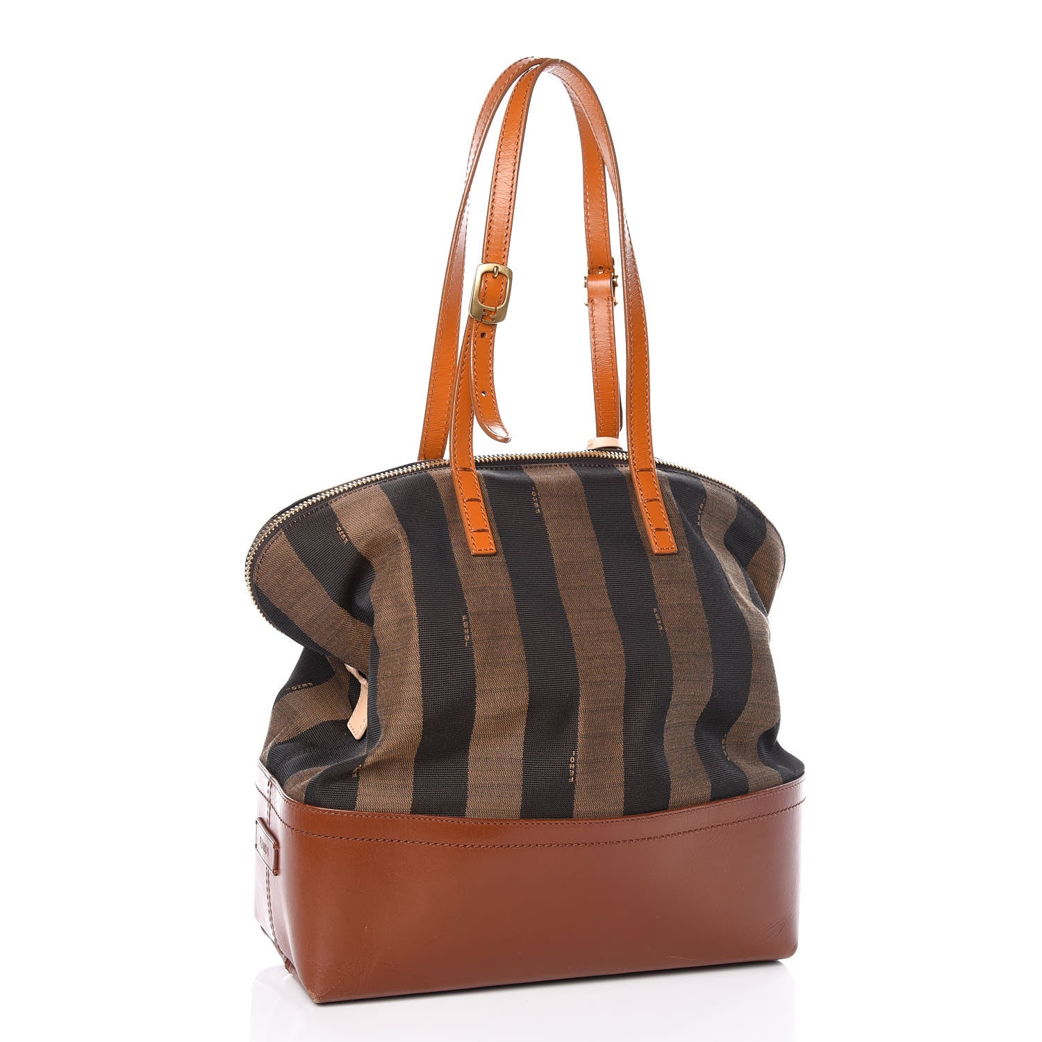 Fendi Pequin Cuoio Vegetale 2Bag Tobacco Cuoio Miele Vacchetta 3 of 12