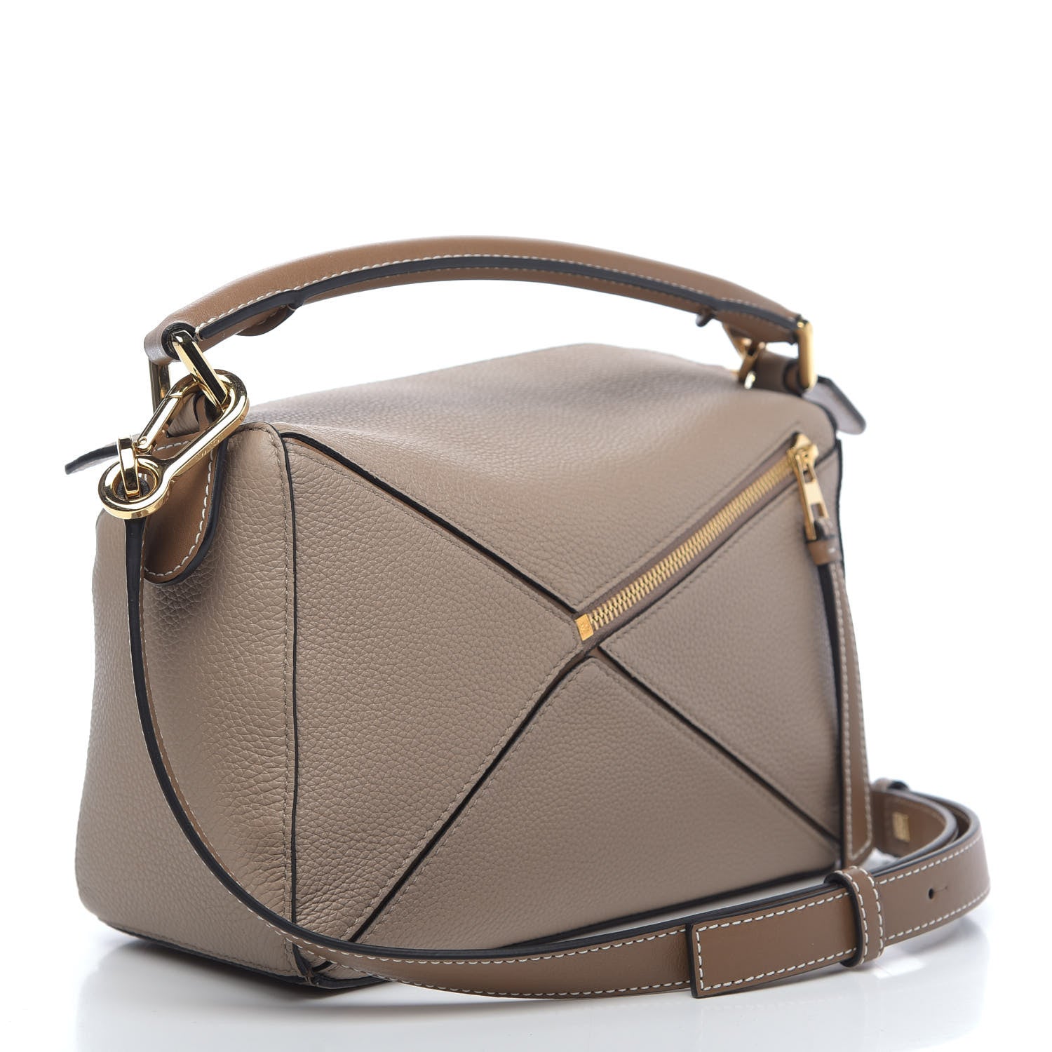 Loewe Grained Calfskin Small Puzzle Bag Sand Mink 3 of 9