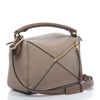 Loewe Grained Calfskin Small Puzzle Bag Sand Mink 3 of 9
