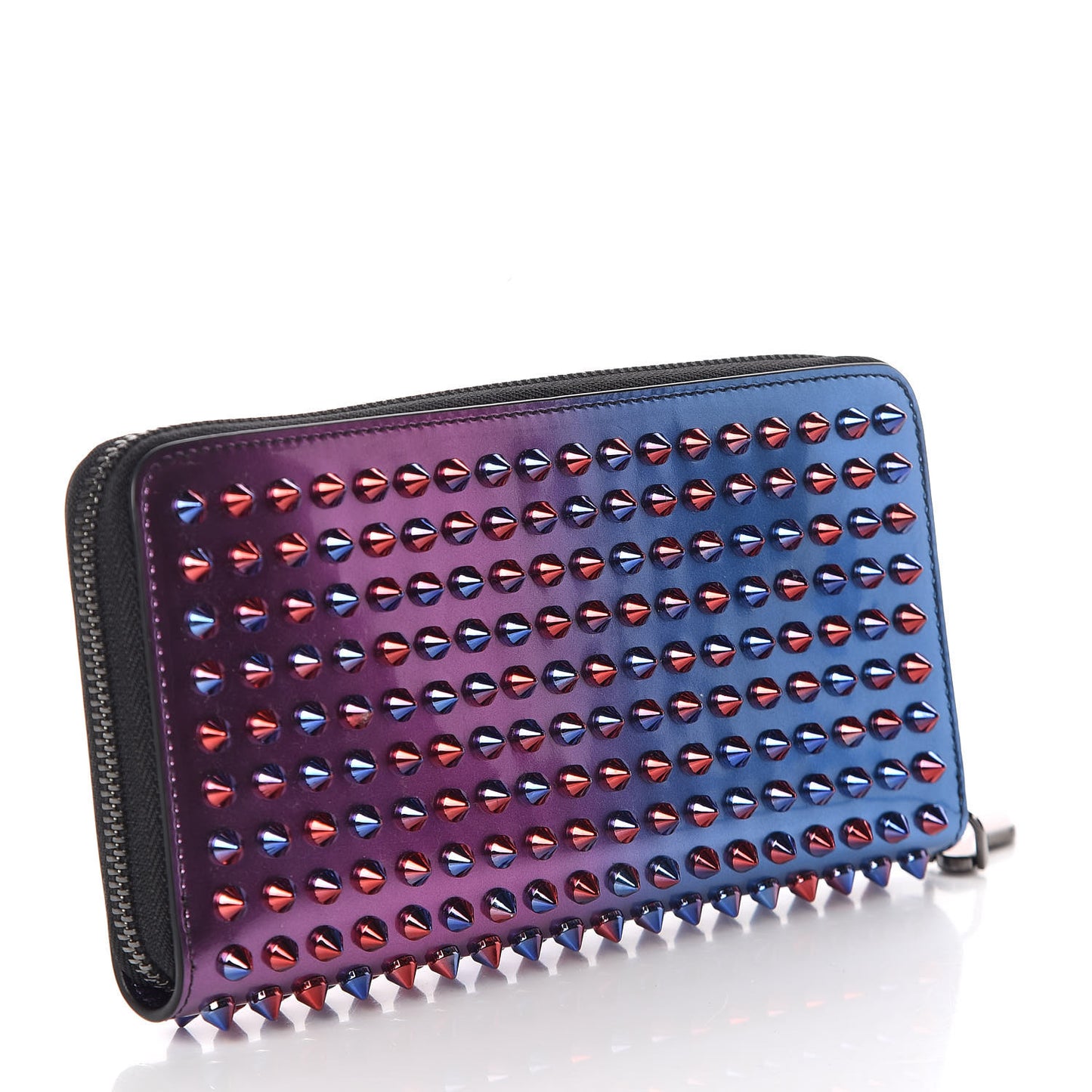 Patent Scarabe Spikes Panettone Zip Around Wallet Rose Digitale