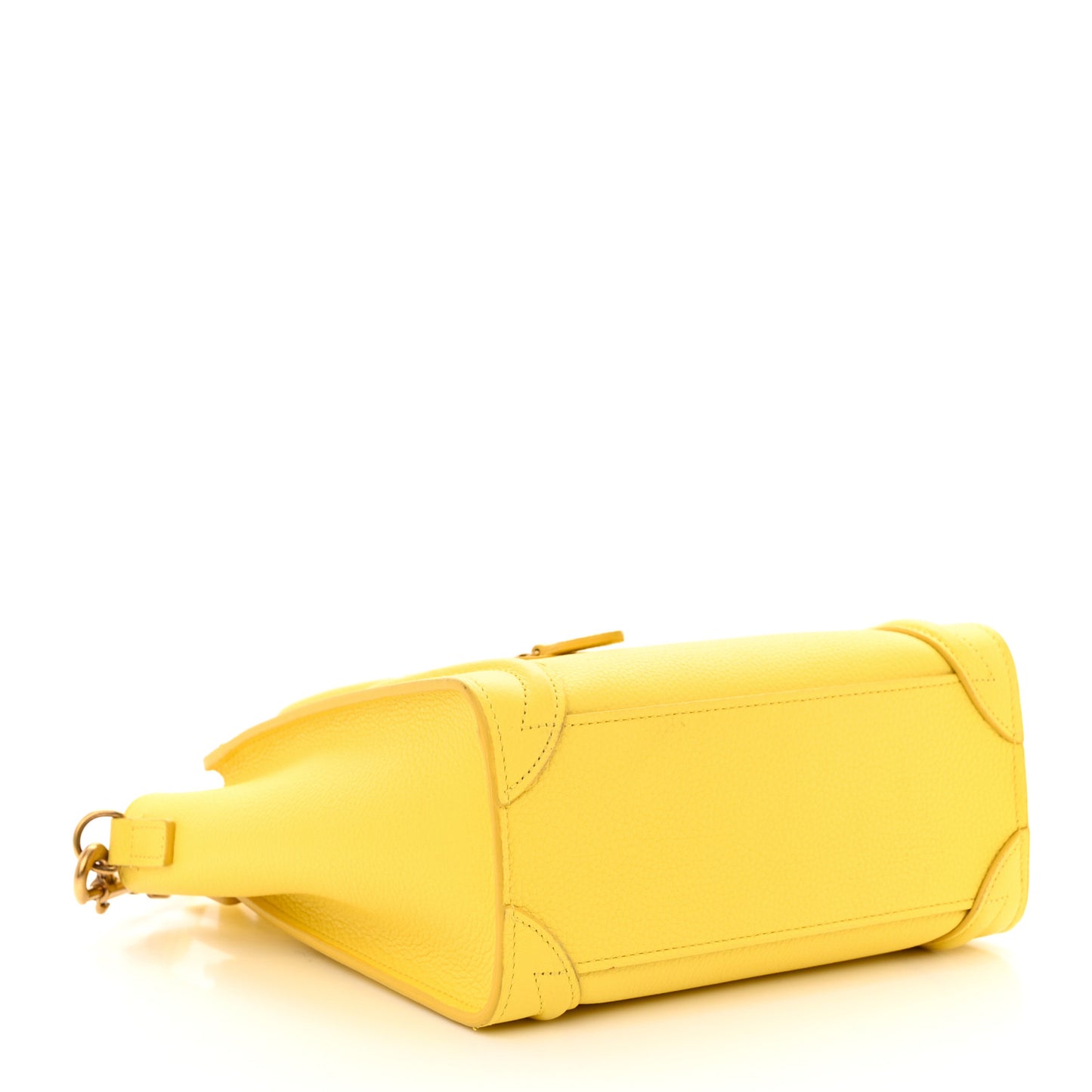 Drummed Calfskin Nano Luggage Citron