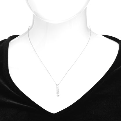 Tiffany Platinum Diamond Jazz Graduated Drop Pendant Necklace 2 of 4