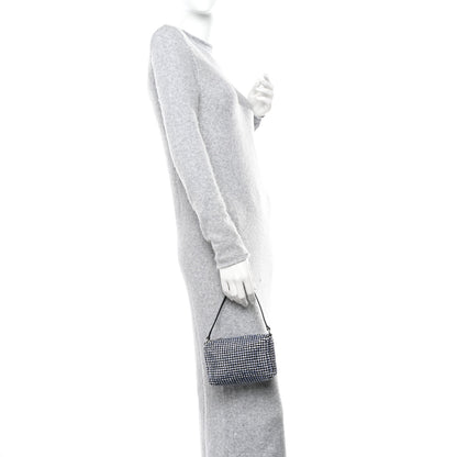 Alexander Wang Mesh Crystal Rhinestone Mini Heiress Pouch Baby Blue 2 of 14