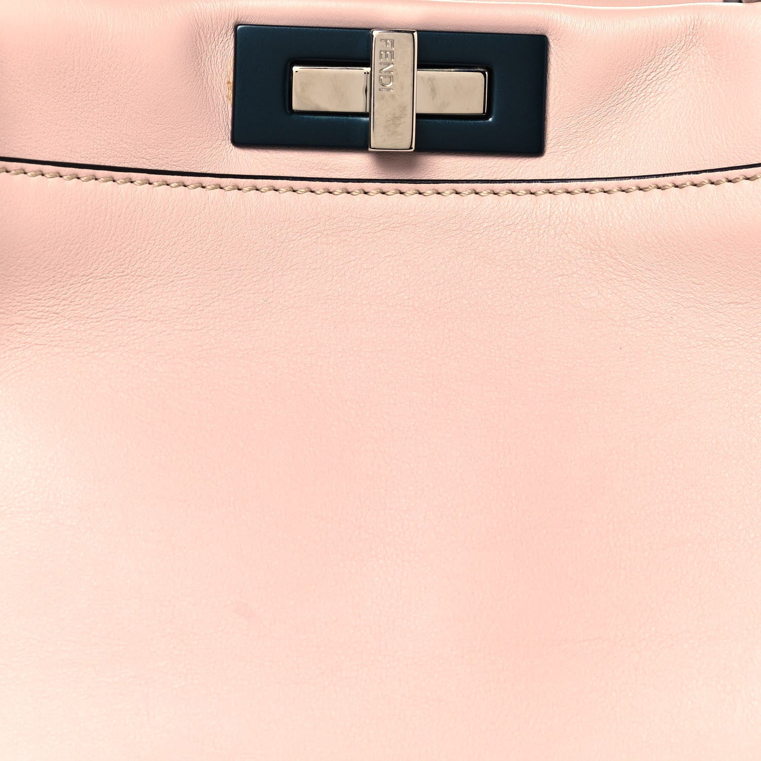 Fendi Vitello Seta Shiny Nappa Medium Peekaboo Iconic Satchel Soap Opale 8 of 13