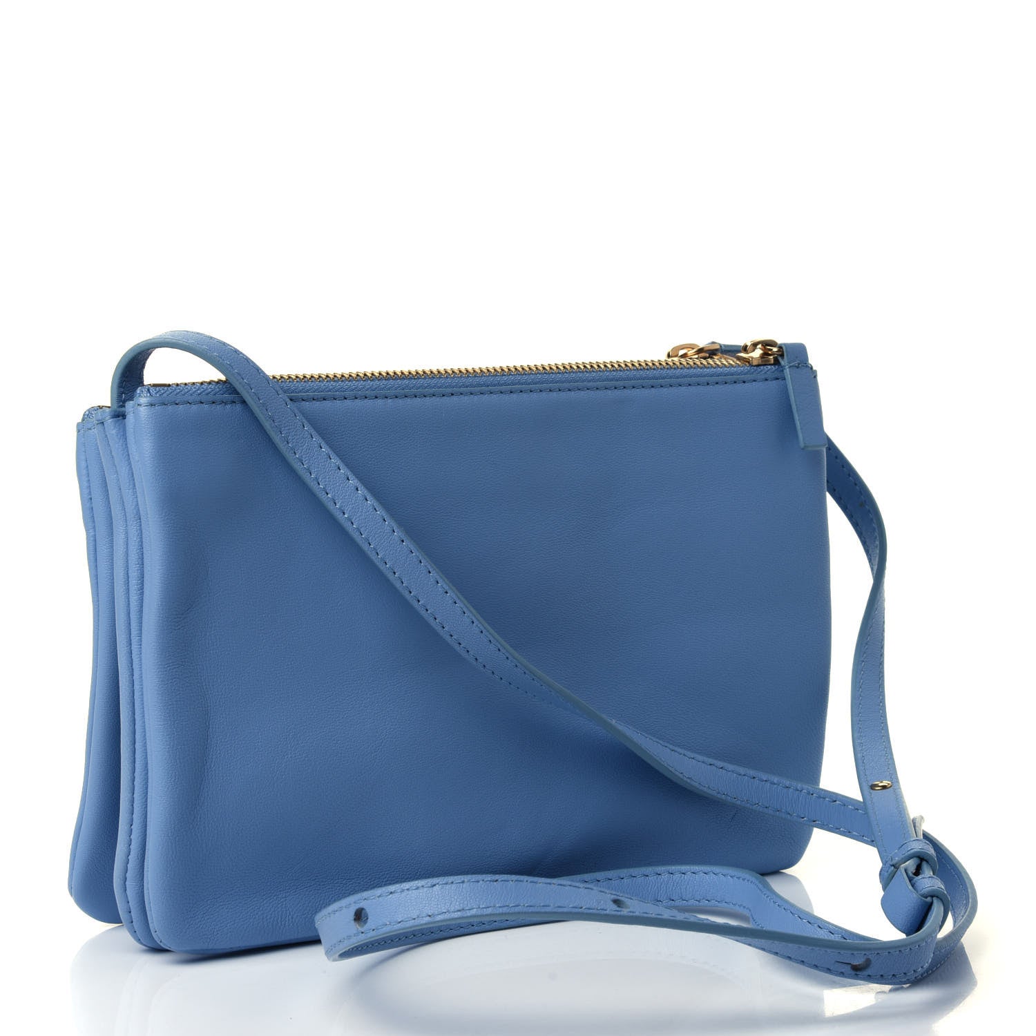 Celine Lambskin Small Trio Crossbody Bag Lavender 2 of 4