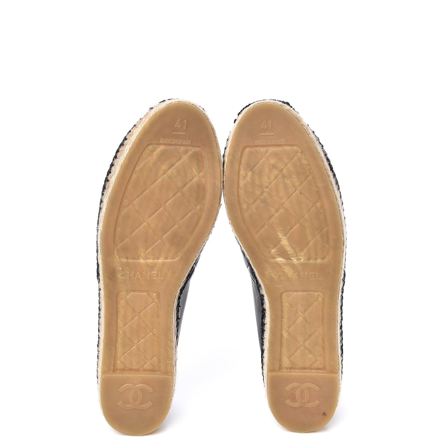 Chanel Lambskin Quilted CC Espadrilles 41 Black 5 of 11
