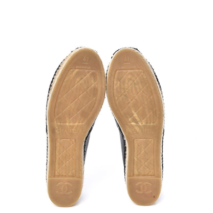 Chanel Lambskin Quilted CC Espadrilles 41 Black 5 of 11