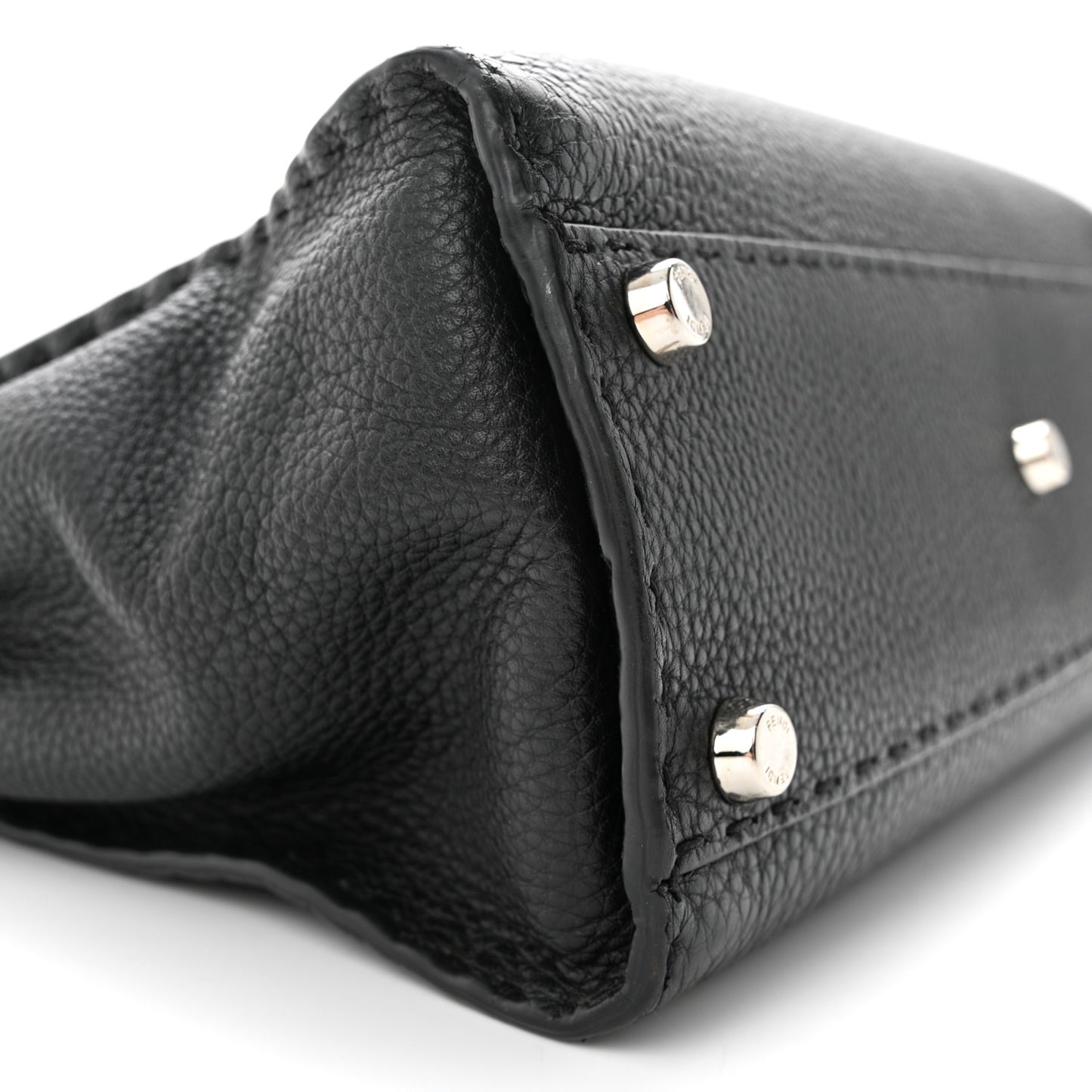Cuoio Romano Selleria Bi-Color Medium Peekaboo Iconic Satchel Black Mou