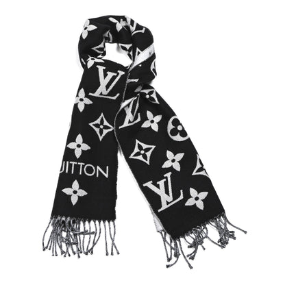 Louis Vuitton Wool Monogram LV Essential Scarf Black 1 of 3