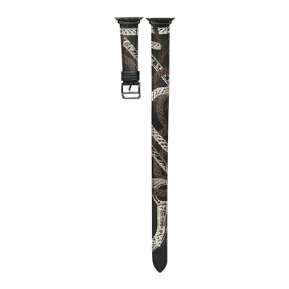 Hermes Swift Cavalleria Print Apple Watch Double Tour Strap Black 1 of 5