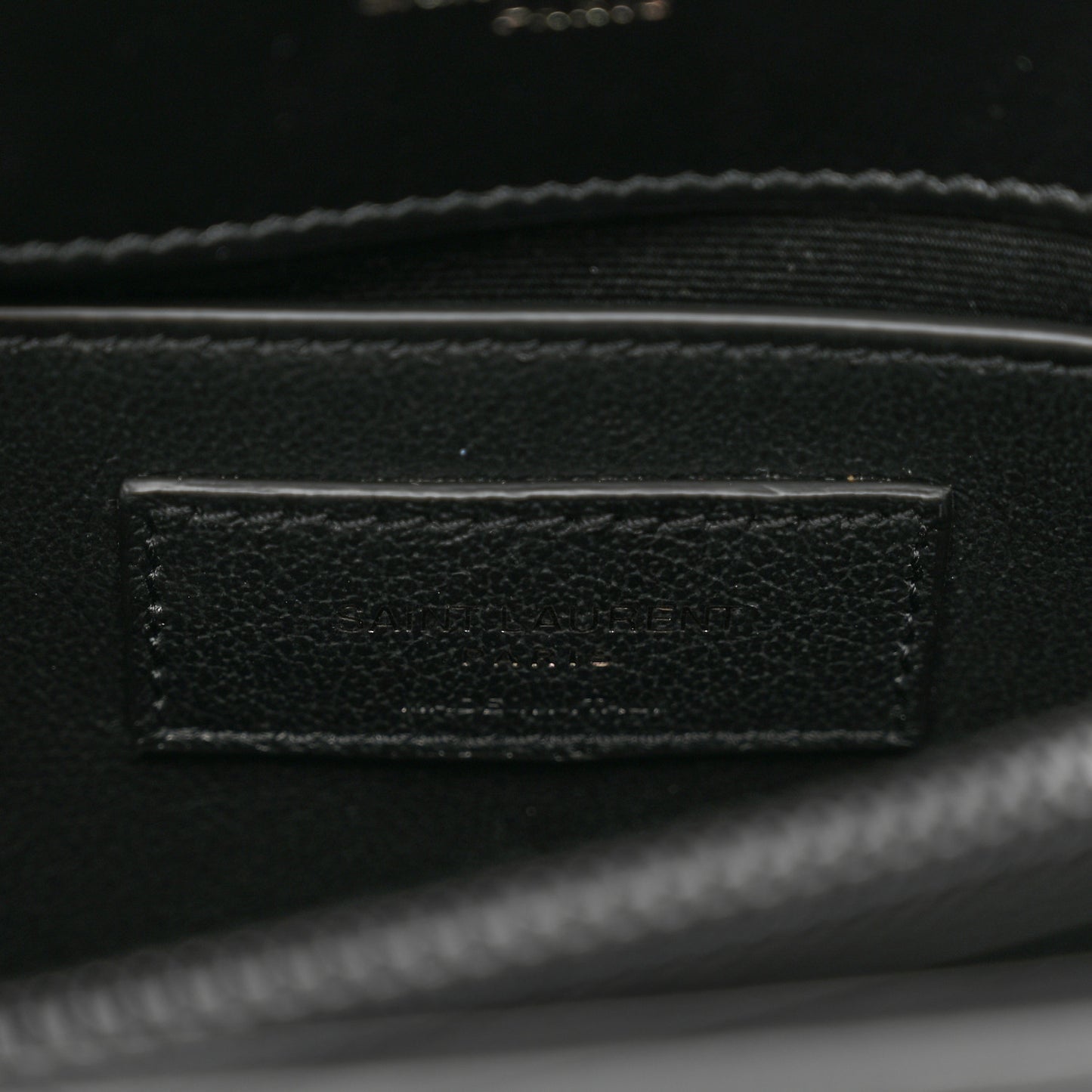 Calfskin Y Quilted Monogram Monochrome Small Loulou Chain Satchel Black
