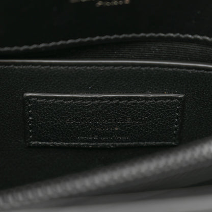 Saint Laurent Calfskin Y Quilted Monogram Monochrome Small Loulou Chain Satchel Black 8 of 12