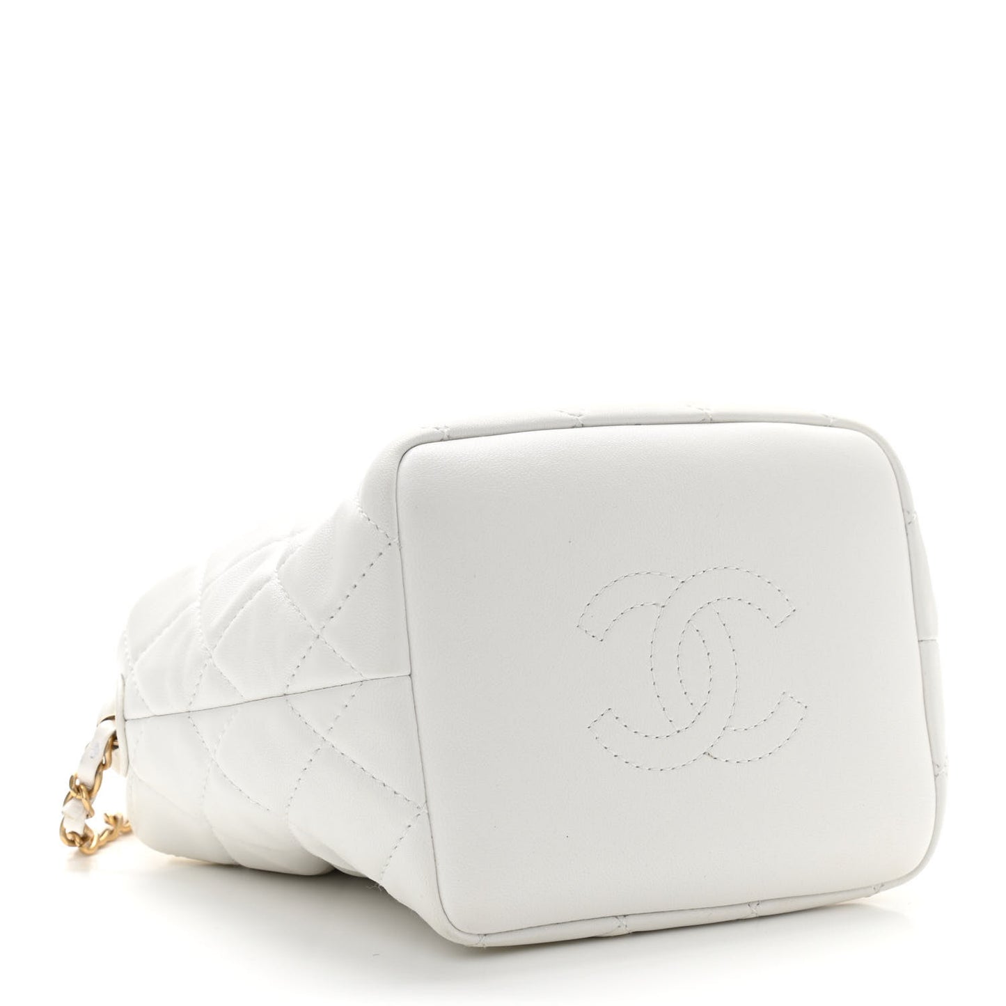 Lambskin Quilted Small Perfect Meeting Hobo White