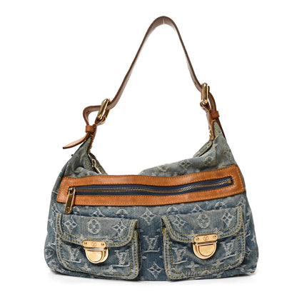 Louis Vuitton Monogram Denim Baggy PM Blue 1 of 9