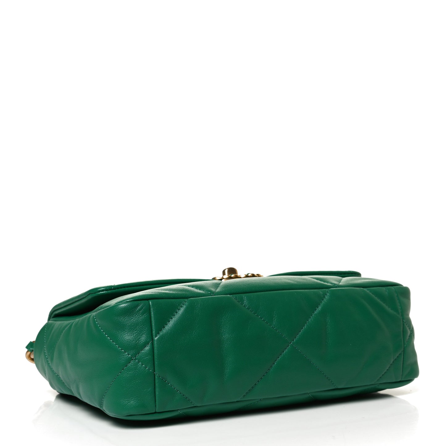 Lambskin Quilted Medium Chanel 19 Flap Green