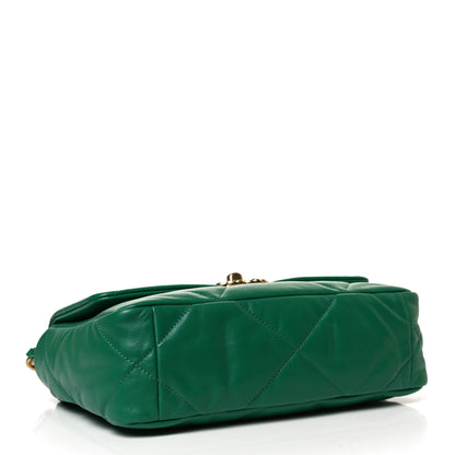 Chanel Lambskin Quilted Medium Chanel 19 Flap Green 4 of 11