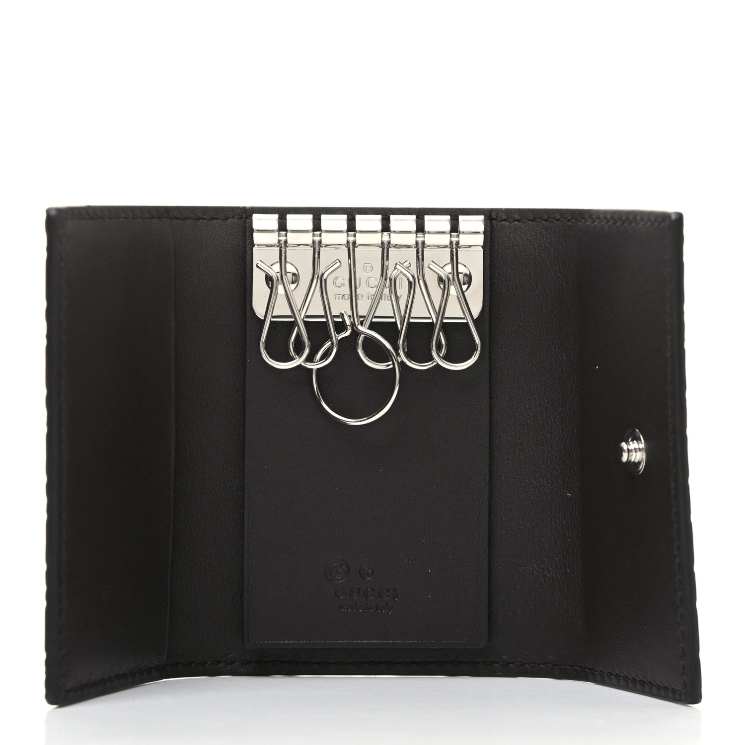 Gucci Microguccissima 6 Key Holder Case Black 5 of 9