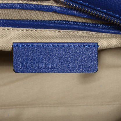 Alexander McQueen Pebbled Calfskin Small Skull Padlock Zip Around Tote Ultramarine 6 of 7