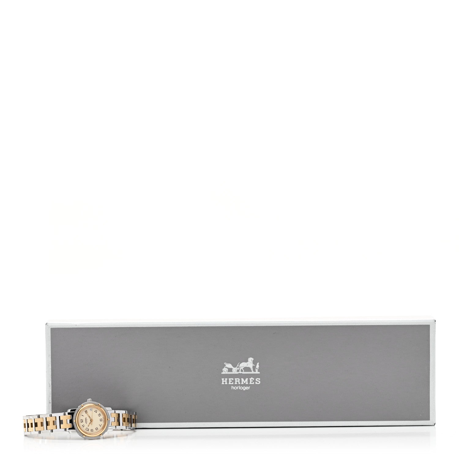 Hermes Stainless Steel 24mm Clipper Quartz Watch Gold 5 of 5