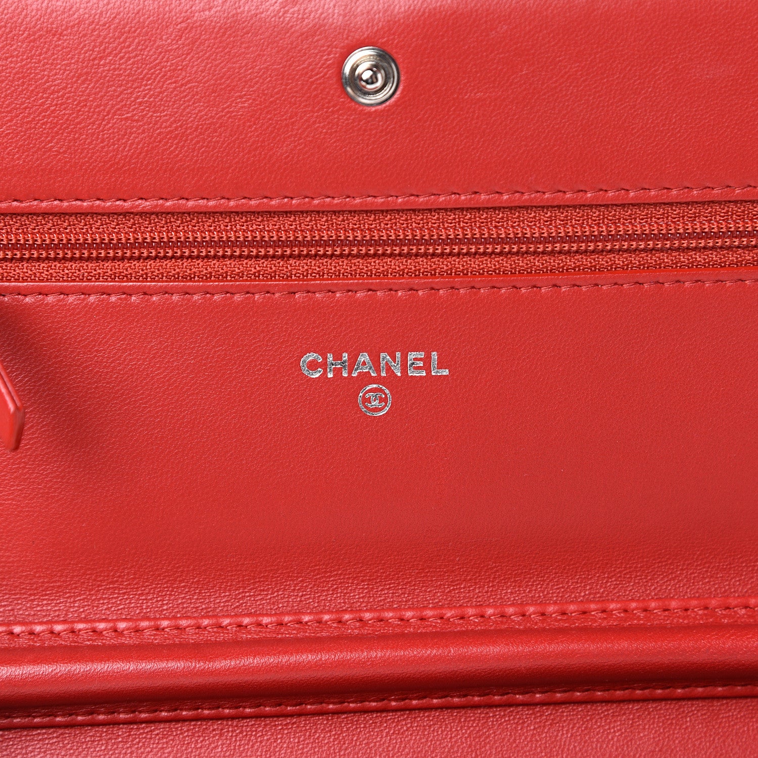 Chanel Lambskin Quilted Boy Wallet On Chain WOC Red 5 of 14