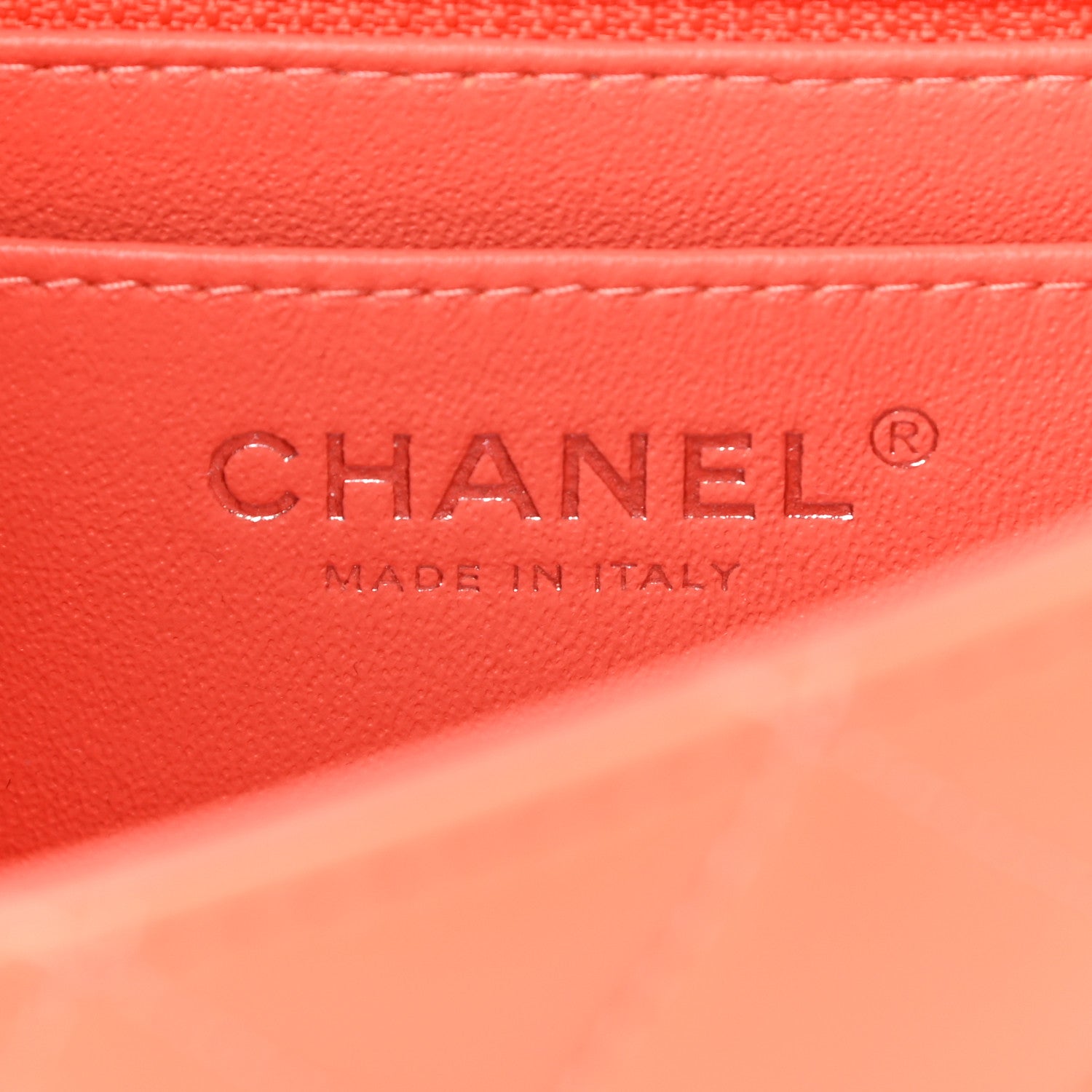 Chanel Lambskin Quilted Mini Rectangular Flap Light Orange 5 of 10
