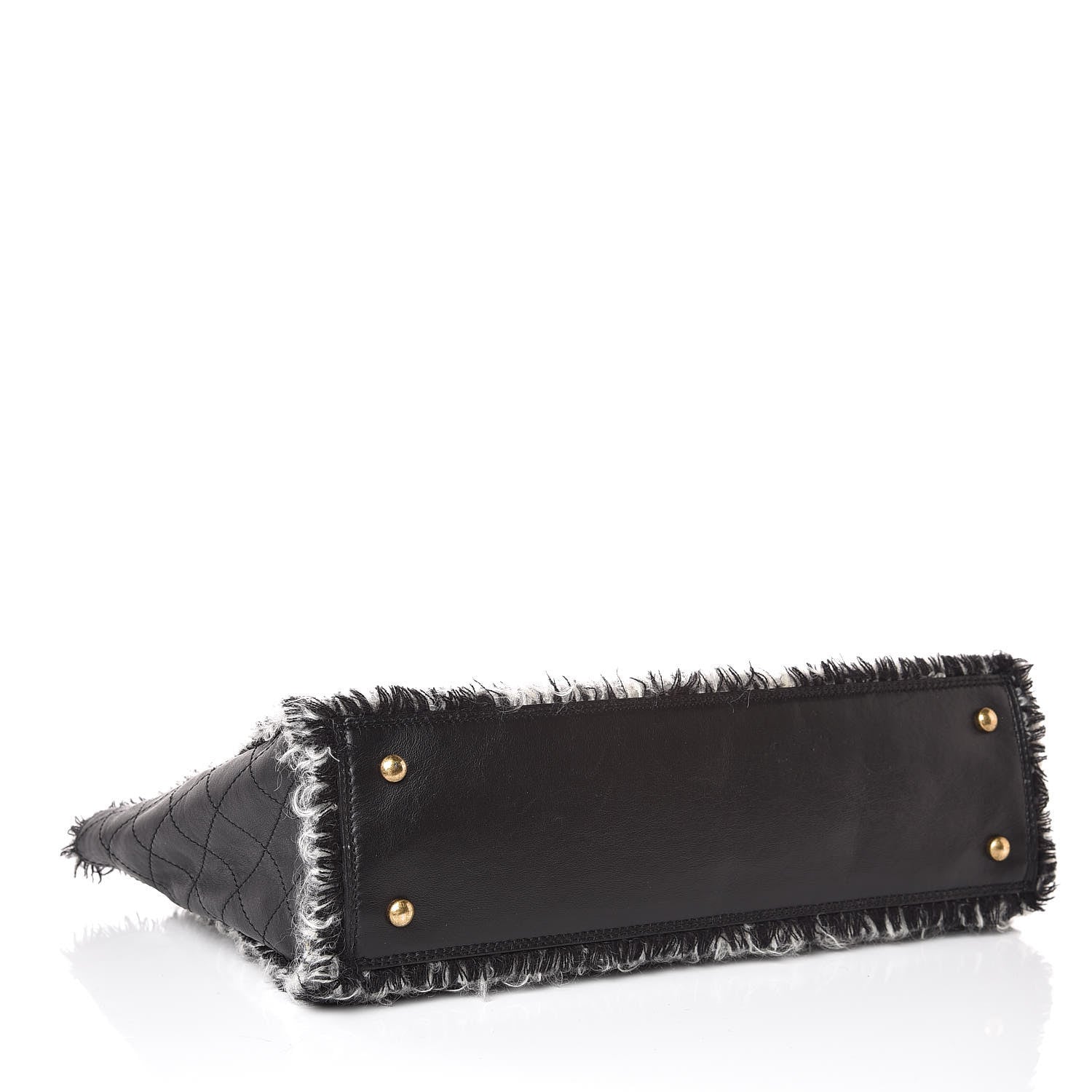 Chanel Tweed Calfskin Tweedy Shopping Tote Black 4 of 9