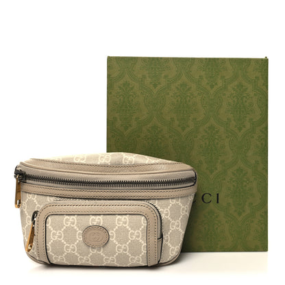 Gucci GG Supreme Monogram Textured Calfskin Web Retro Interlocking G Belt Bag Beige Mystic White Oatmeal 12 of 12