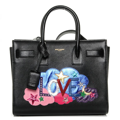 Saint Laurent Calfskin Love Patchwork Baby Sac De Jour Black 1 of 6