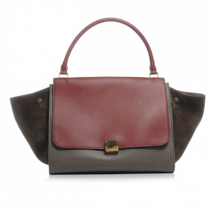 Celine Calfskin and Suede Large Tri-Color Trapeze Granite 1 of 7
