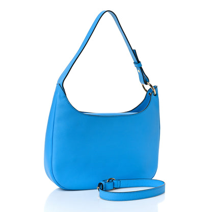 Versace Grained Calfskin La Medusa Medium Hobo Crossbody Blue 3 of 8