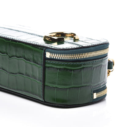 Chloe Calfskin Crocodile Embossed Mini C Vanity Bag Woodsy Green 6 of 11