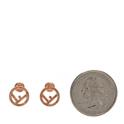 Fendi Metal Crystal F is Fendi Earrings Pink 2 of 4