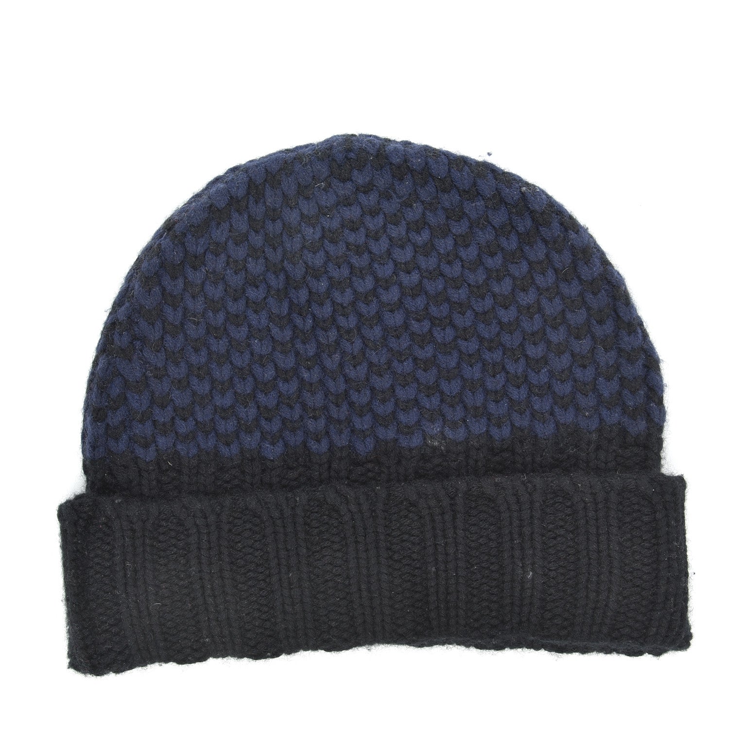 Chanel Cashmere CC Shooting Star Beanie Hat Navy Black 3 of 5