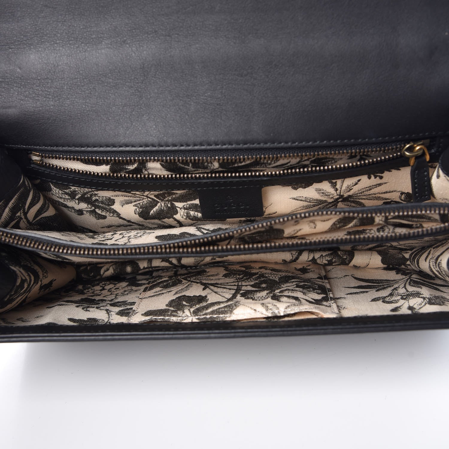 Gucci Calfskin Animalier Shoulder Bag Black 5 of 12
