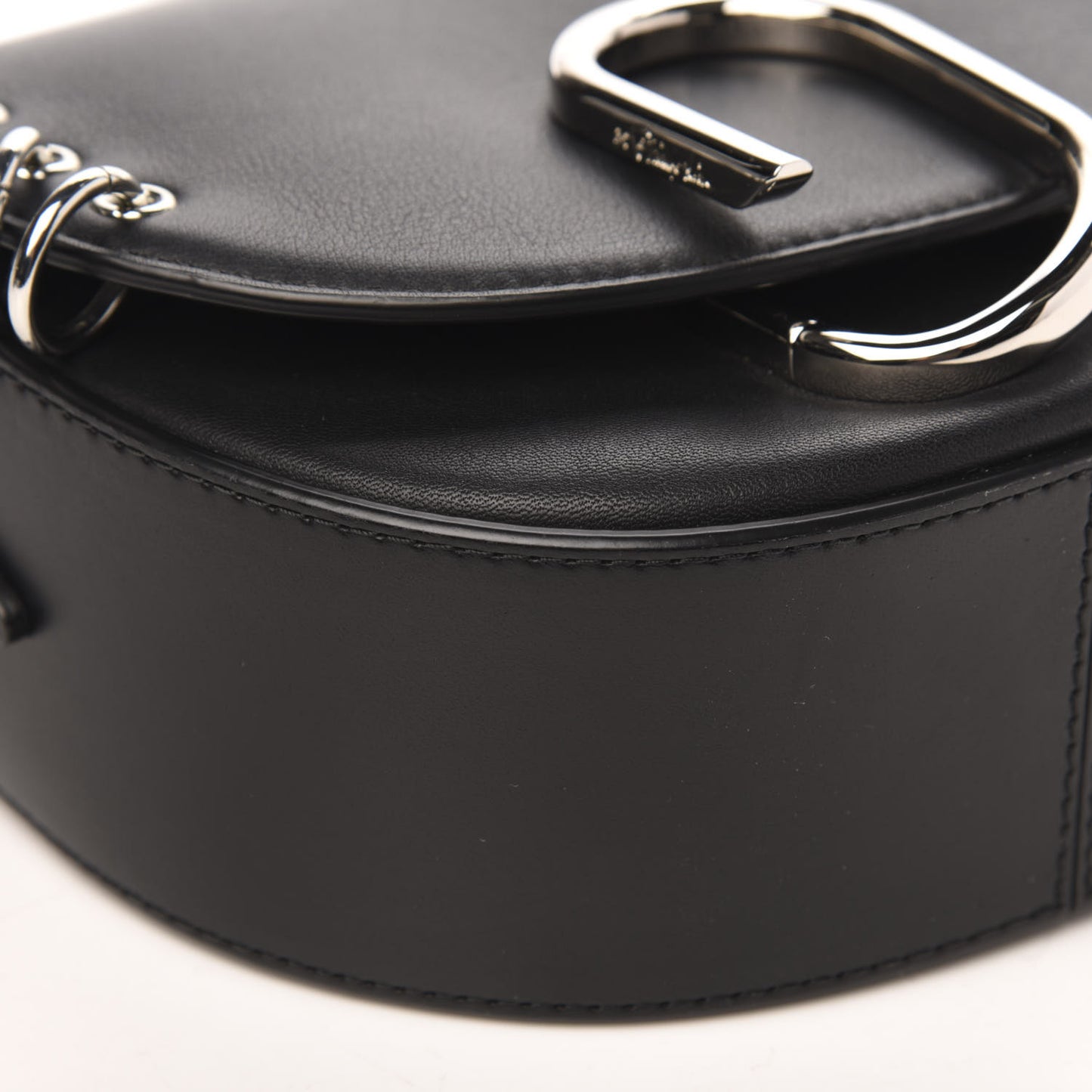 3.1 Calfskin Alix Rings Saddle Crossbody Bag Black
