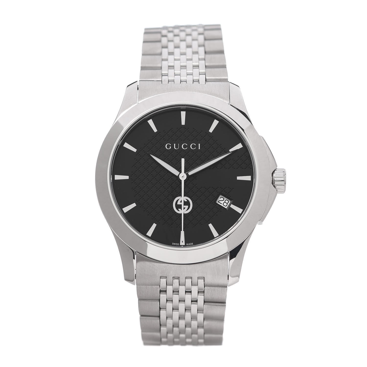 Gucci Stainless Steel 38mm G-Timeless Quartz Watch Black 1 of 7