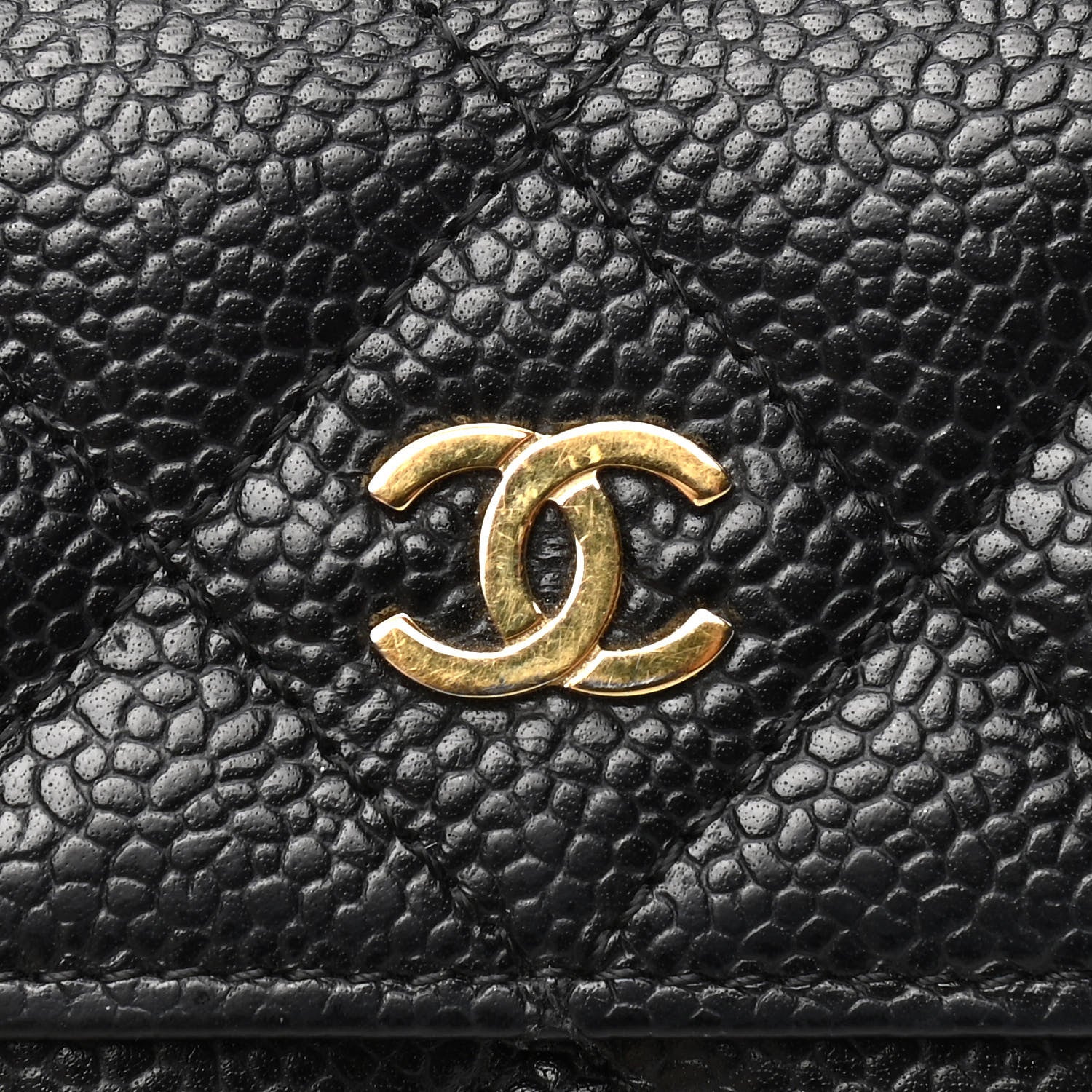 Chanel Caviar Quilted Compact French Flap Wallet Black 6 of 7
