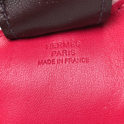 Hermes Milo Lambskin Grigri Rodeo Horse Bag Charm MM Rose Sakura Framboise Rouge Sellier 3 of 5