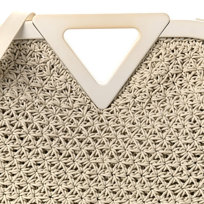 Bottega Veneta Rubber Crochet Medium The Point Triangle Bag Chalk 6 of 8