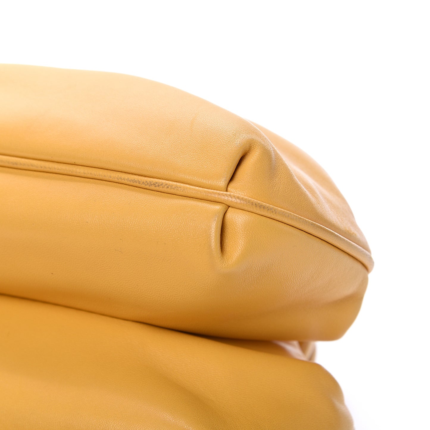 Calfskin Kiss Lock Frame Chain Bag Yellow