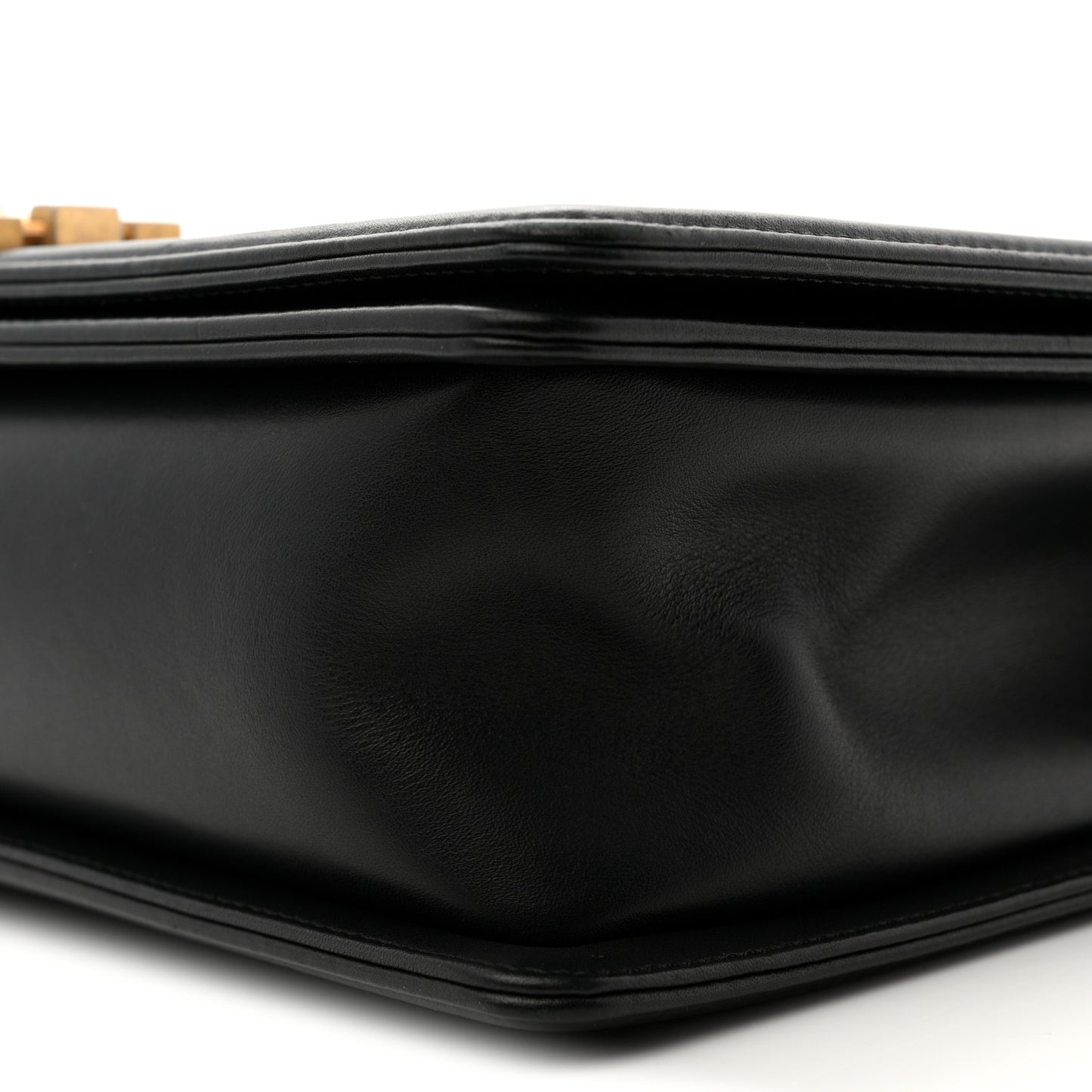 Calfskin Quilted New Medium Boy Flap Black
