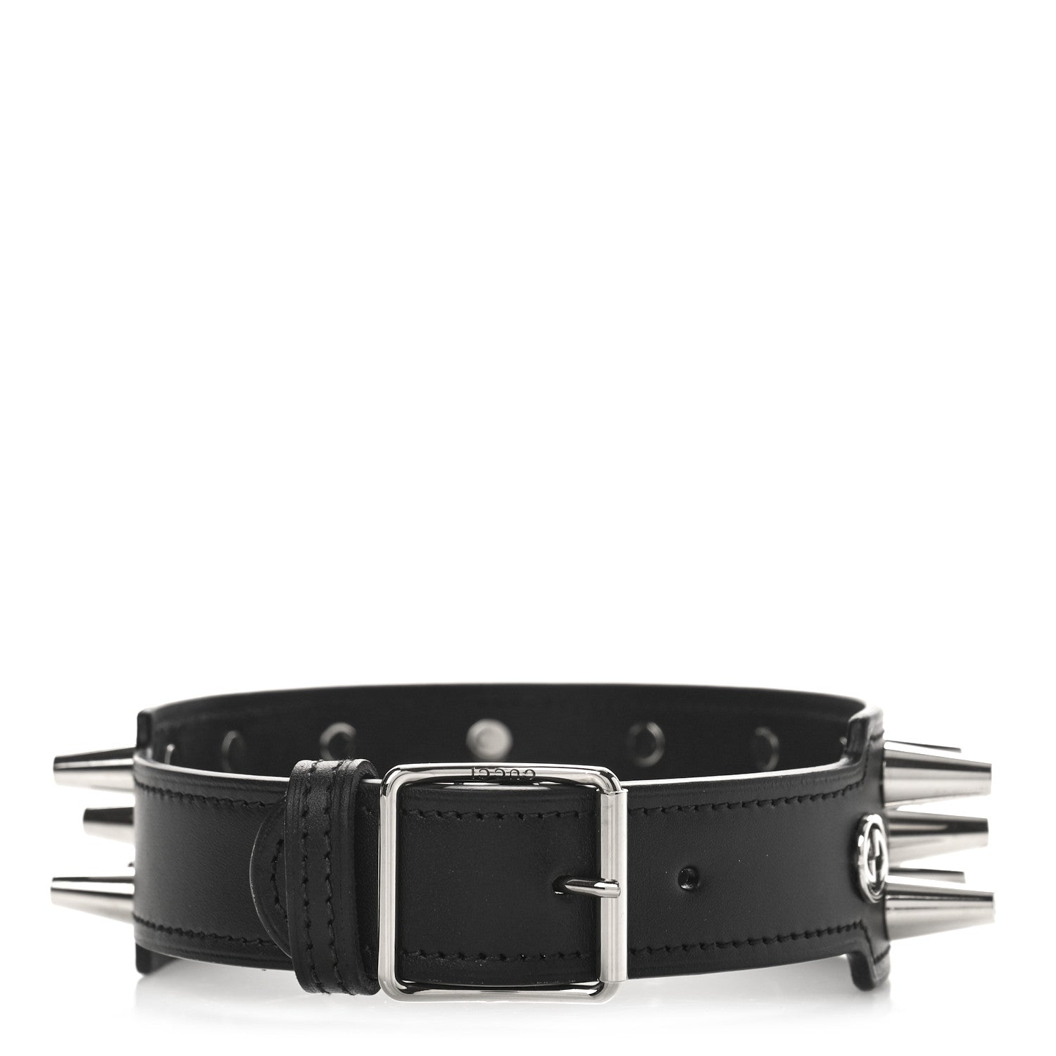 Gucci Calfskin Studded Spike Choker Black 2 of 3