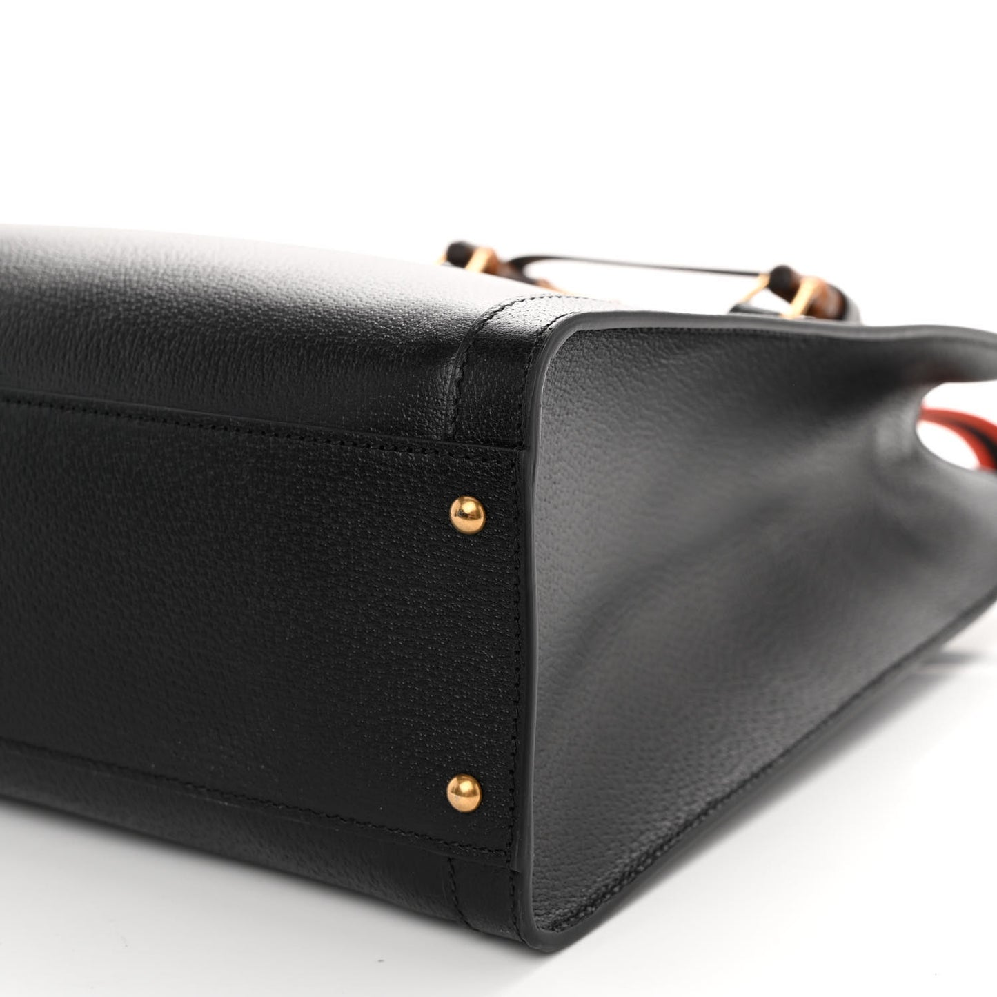 Wonka Grain Calfskin Large Diana Tote Bag Black