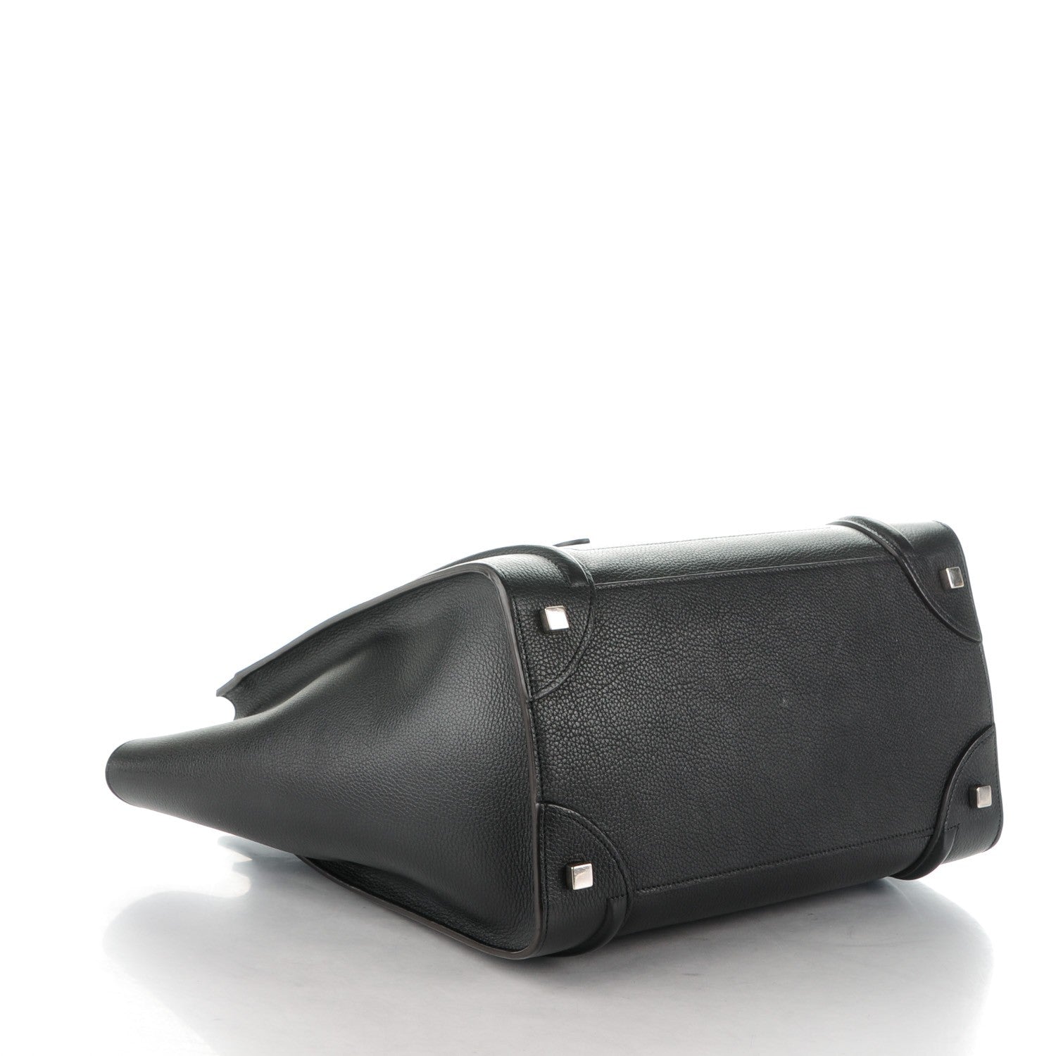 Celine Drummed Calfskin Mini Luggage Black 4 of 8