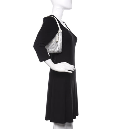 Prada Satin Crystal Mini Re-Edition 2000 Bag White 2 of 13