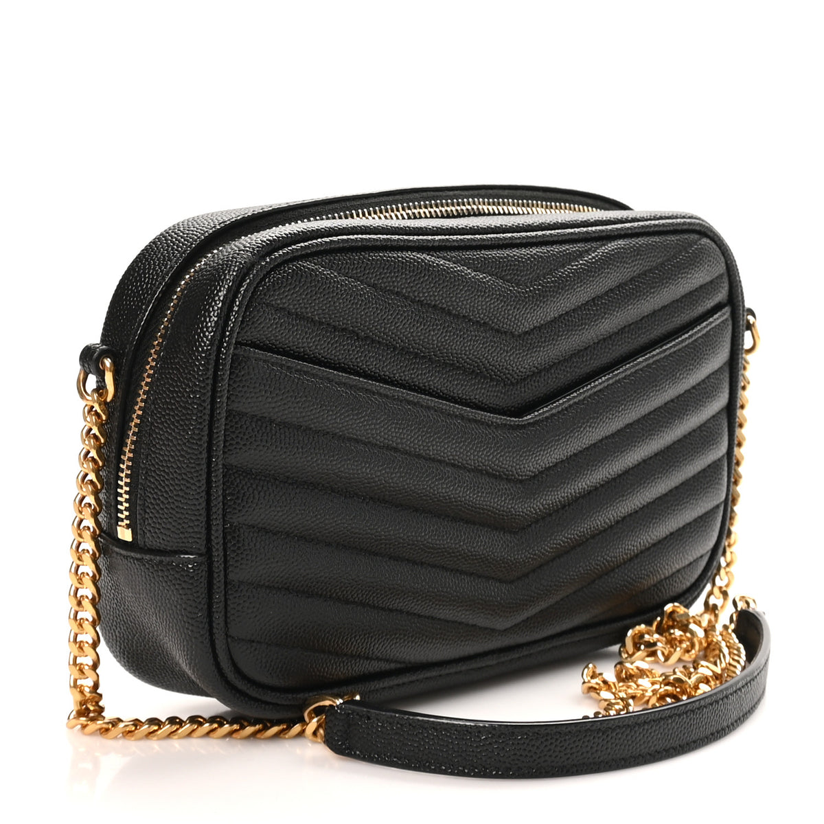 Grain De Poudre Matelasse Monogram Mini Lou Camera Bag Black