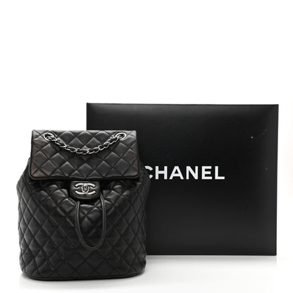 Chanel Calfskin Quilted Small Urban Spirit Backpack Black 11 of 11