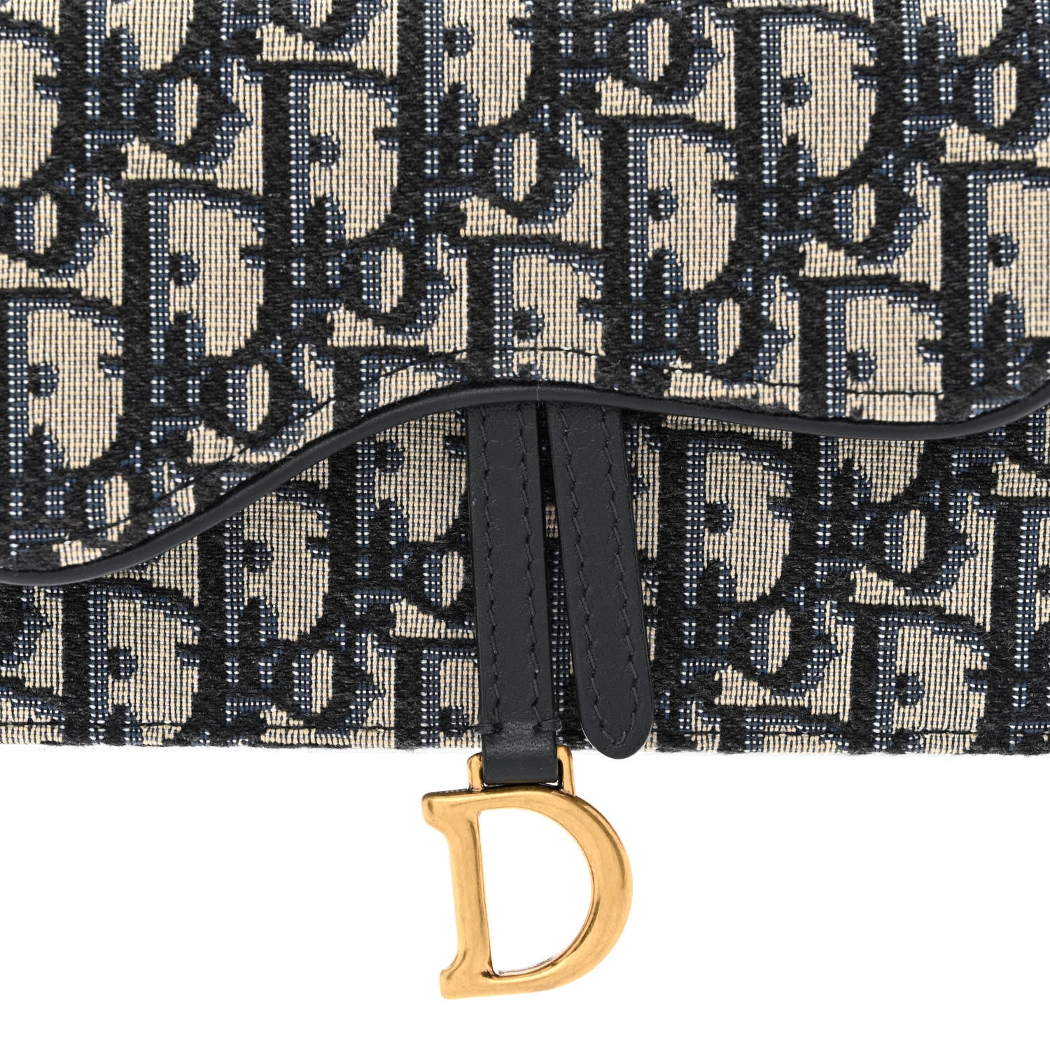 Christian Dior Oblique Saddle Belt Bag Blue 8 of 11