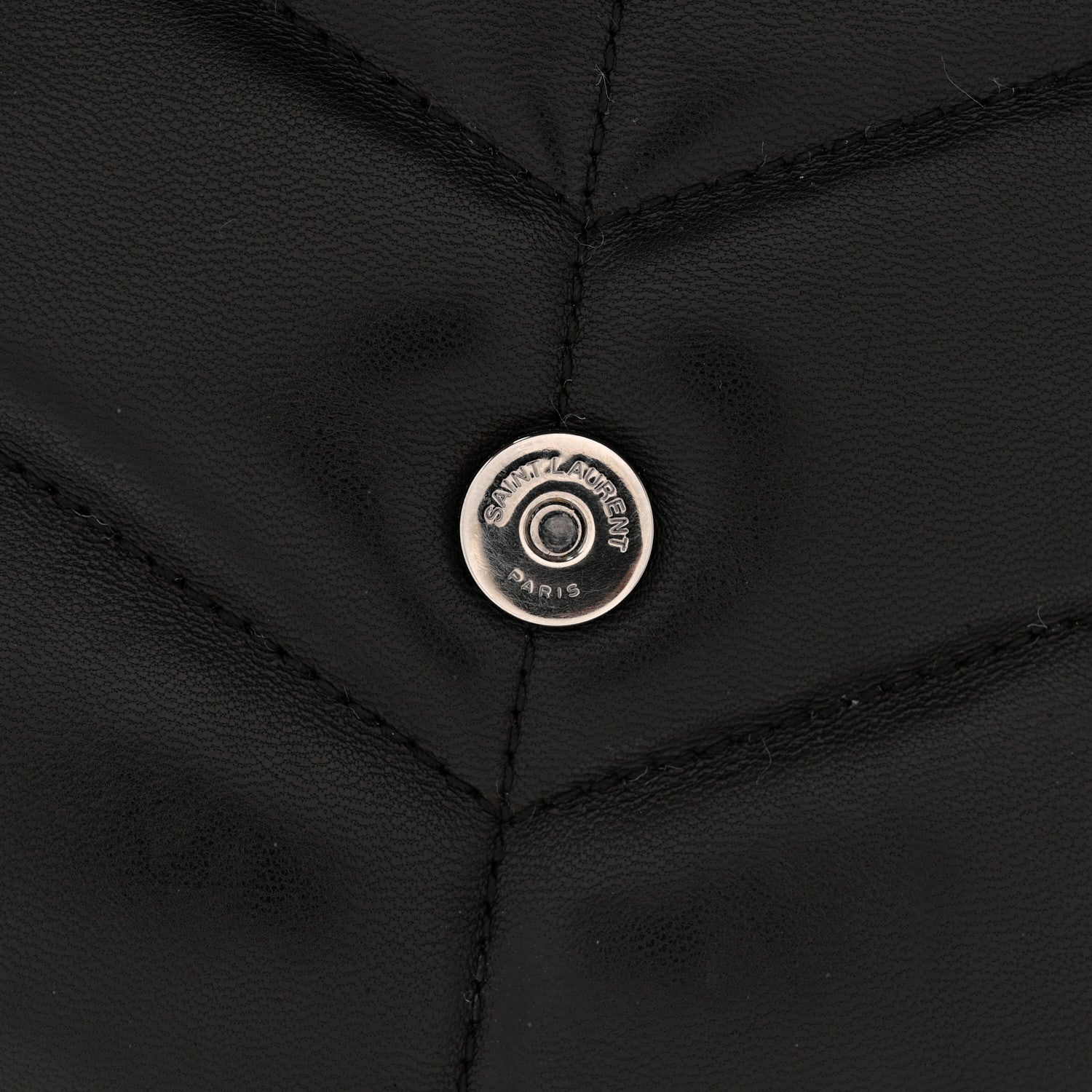 Saint Laurent Lambskin Quilted Toy Loulou Puffer Monogram Monochrome Chain Satchel Black 12 of 13
