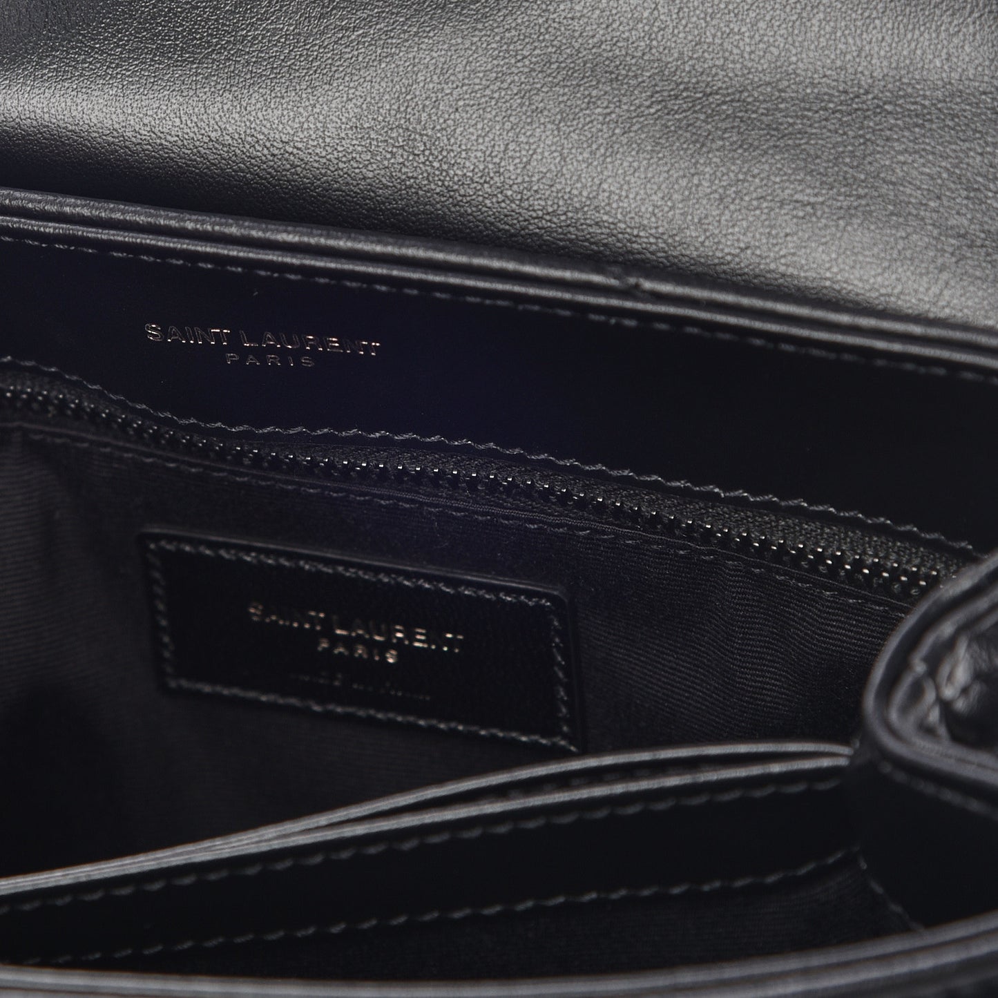 Calfskin Y Quilted Monogram Toy Loulou Crossbody Bag Black